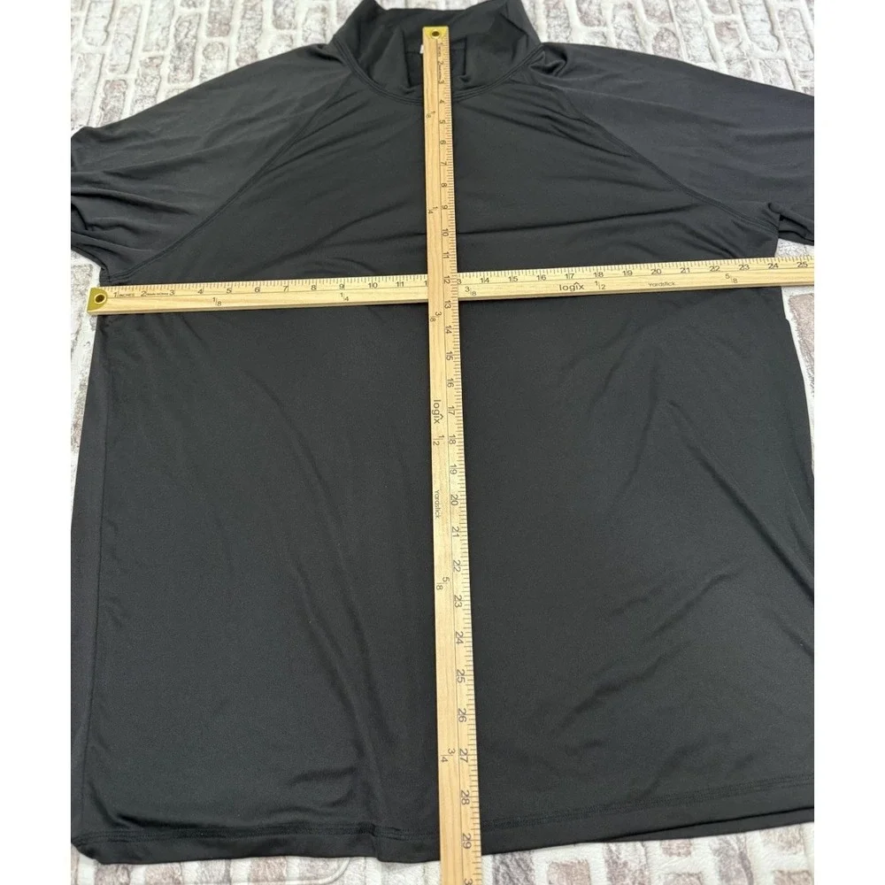 Alo Yoga Mens  1/4 Zip Pullover Black Performance Long Sleeve XL Athleisure Logo